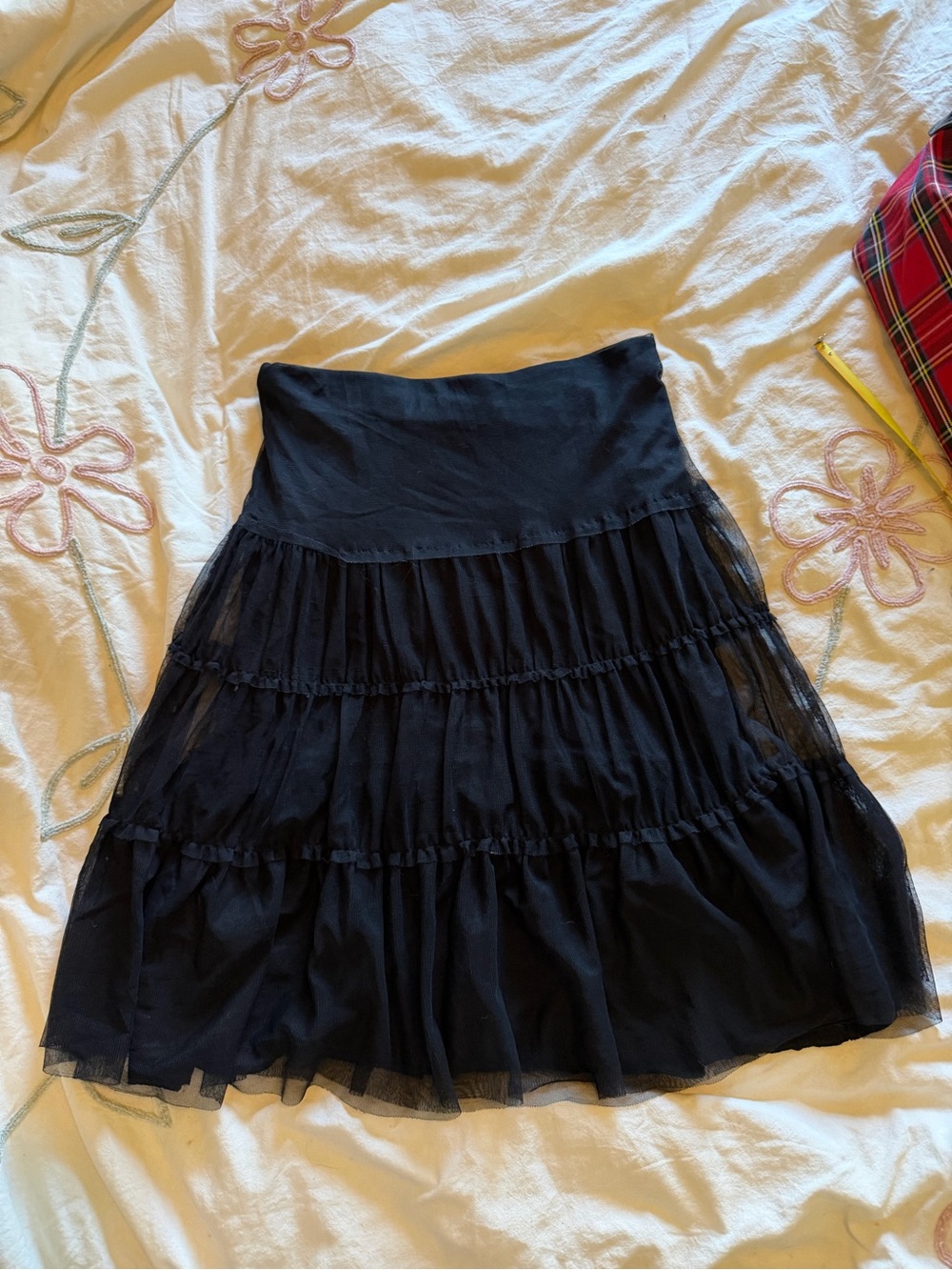 next Black Tiered Full A-Line Skirt